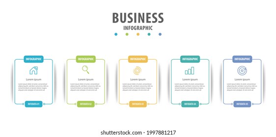diseño gráfico de información vectorial con cuatro opciones o pasos. Vector Premium