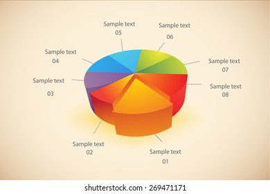 Vector info graphic graph. 