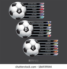 vector info graphic groups football 2016
