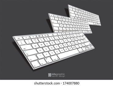 vector info graphic keyboard