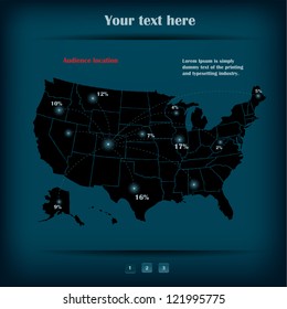 Vector info graphic map