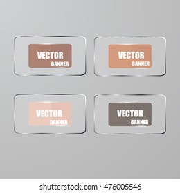 Vector info graphic origami banners set.Glass