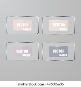 Vector info graphic origami banners set.Glass