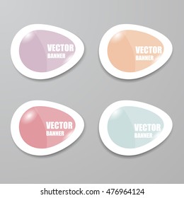 Vector info graphic origami banners set