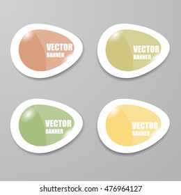 Vector info graphic origami banners set