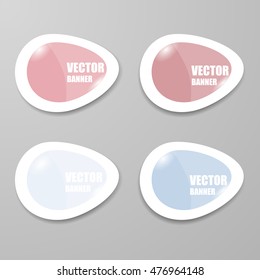 Vector info graphic origami banners set