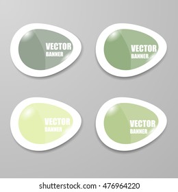 Vector info graphic origami banners set