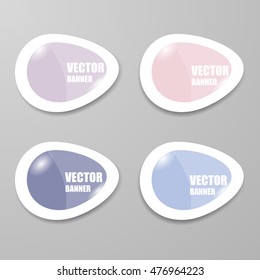 Vector info graphic origami banners set