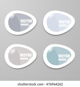 Vector info graphic origami banners set