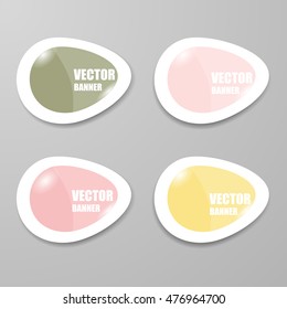 Vector info graphic origami banners set