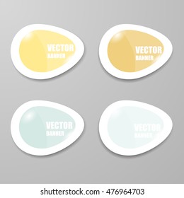 Vector info graphic origami banners set