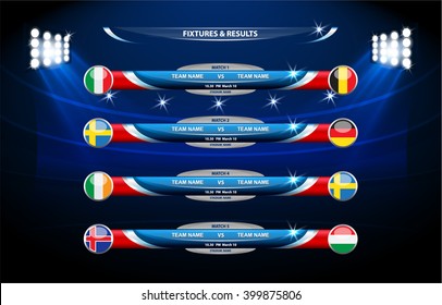 Vector info graphic statistics, score - soccer, football