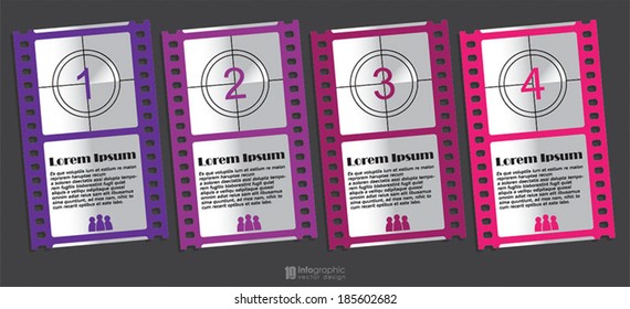 vector info graphic steps 1 2 3 4 - movie & video