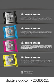 vector info graphic steps 1 2 3 4 - movie & video