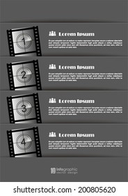 vector info graphic steps 1 2 3 4 - movie & video