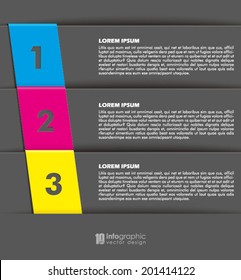 vector info graphic steps 1 2 3 