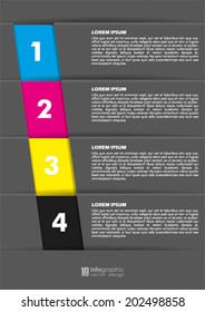 vector info graphic steps 1 2 3 4