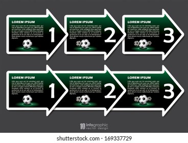 vector info graphic tabs - football