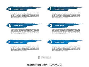 vector info graphic tabs - steps 1 2 3