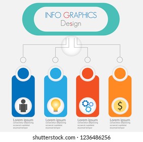 Vector info graphics for business and finance workflow step to take profit