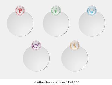 Vector info graphics for business presentations Or Web bubble icons