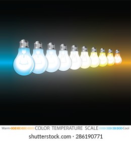 Vector Info Graphics,  Light Color Temperature Scale