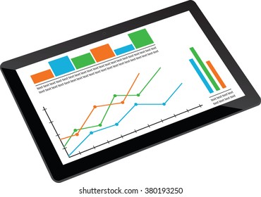 Vector Info graphics on the tablet