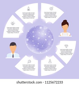 Vector info graphics for your business presentations. Can be used for website layout, numbered banners, diagram, horizontal cutout lines, web design.