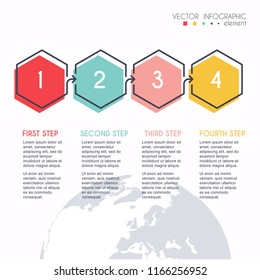 Vector info graphics for your business presentations. Can be used for website layout, numbered banners, diagram, horizontal cutout lines, web design.