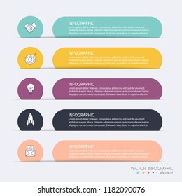 Vector info graphics for your business presentations. Can be used for website layout, numbered banners, diagram, horizontal cutout lines, web design.
