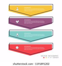 Vector info graphics for your business presentations. Can be used for website layout, numbered banners, diagram, horizontal cutout lines, web design.