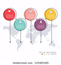 Vector info graphics for your business presentations. Can be used for website layout, numbered banners, diagram, horizontal cutout lines, web design.