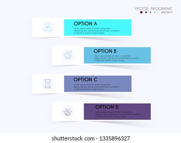 Vector info graphics for your business presentations. Can be used for website layout, numbered banners, diagram, horizontal cutout lines, web design.