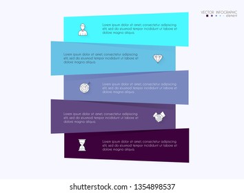 Vector info graphics for your business presentations. Can be used for website layout, numbered banners, diagram, horizontal cutout lines, web design.