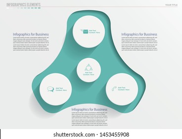 Vector info graphics for your business presentations. Circle 4 connect