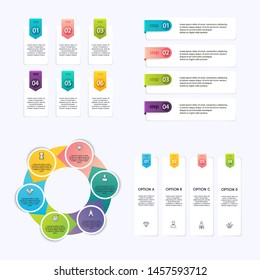 Vector info graphics for your business presentations. Can be used for website layout, numbered banners, diagram, horizontal cutout lines, web design.
