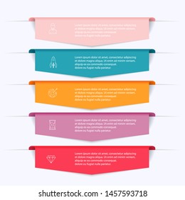 Vector info graphics for your business presentations. Can be used for website layout, numbered banners, diagram, horizontal cutout lines, web design.