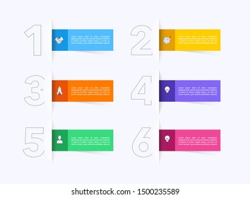 Vector info graphics for your business presentations. Can be used for website layout, numbered banners, diagram, horizontal cutout lines, web design.