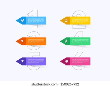 Vector info graphics for your business presentations. Can be used for website layout, numbered banners, diagram, horizontal cutout lines, web design.
