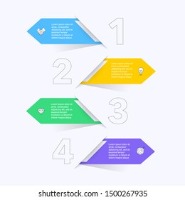 Vector info graphics for your business presentations. Can be used for website layout, numbered banners, diagram, horizontal cutout lines, web design.