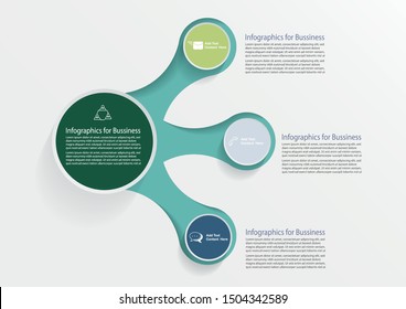 Vector info graphics for your business presentations. Circle 4 connect