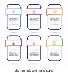 Vector info graphics for your business presentations. Can be used  website layout, numbered banners, diagram, horizontal cutout lines, web design.