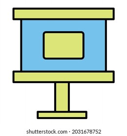 Vector Info Holder Filled Outline Icon Design
