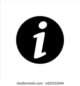 Vector info sign icon. black information symbol with trendy flat style icon for web site design, logo, app, UI isolated on white background