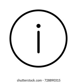 Vector of info sign icon in Circle line, iconic symbol inside a circle, on white background.  Vector Iconic Design.