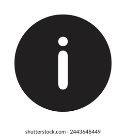 Vector Info Symbol Icon Black And White