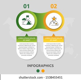 Vector infographic 3D template circles for two arrow, diagram, graph, presentation. Business concept with 2 options. Blank space for content, step for step, timeline, workflow, marketing, web