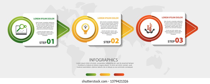 Vector infographic 3D template for three arrow, diagram, graph, presentation and circles. Business concept with 3 options. For content, flowchart, steps, parts, timeline, workflow, chart. EPS10