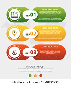 Vector infographic 3D template for three label, diagram, graph, presentation and circles. Business concept with 3 options. For content, flowchart, steps, parts, timeline, workflow, chart. EPS10