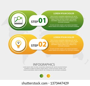 Vector infographic 3D template for two label, diagram, graph, presentation and circles. Business concept with 2 options. For content, flowchart, steps, parts, timeline, workflow, chart. EPS10